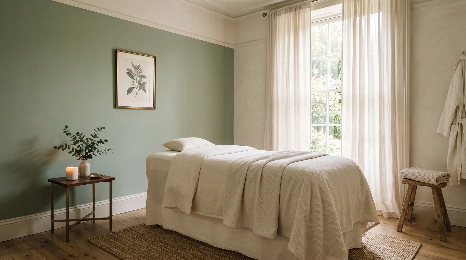 A calm treatment room at Rathfarnham Beauty Clinic